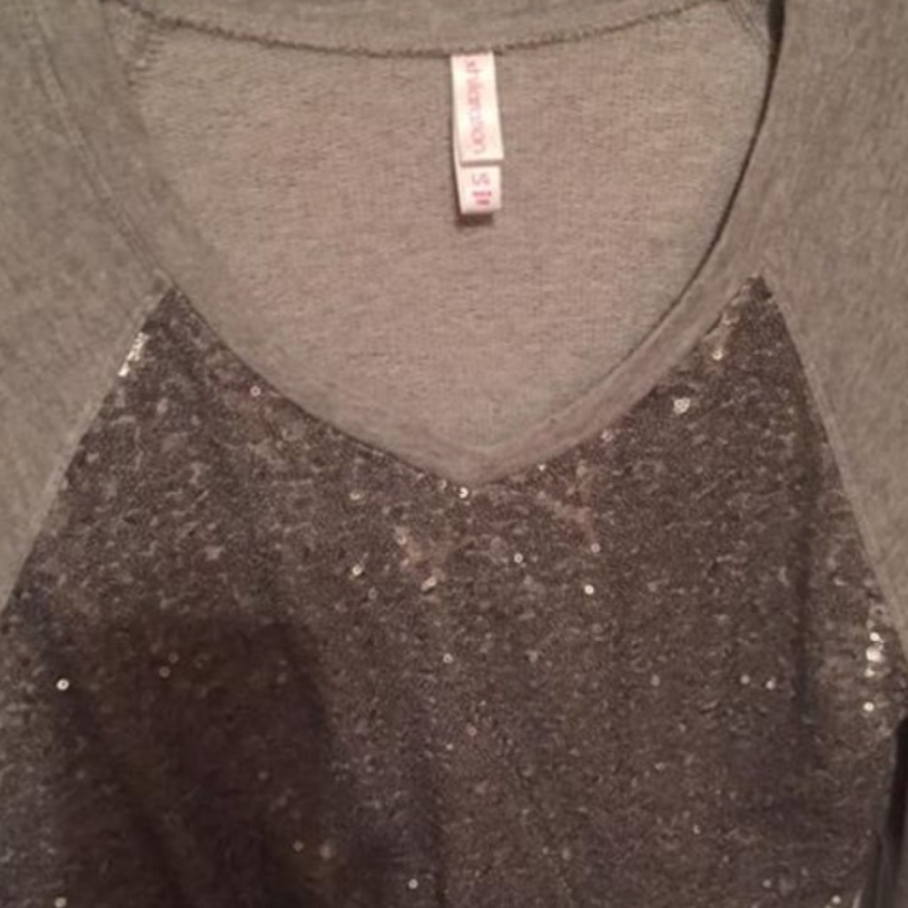 Women’s size large silver glitter top